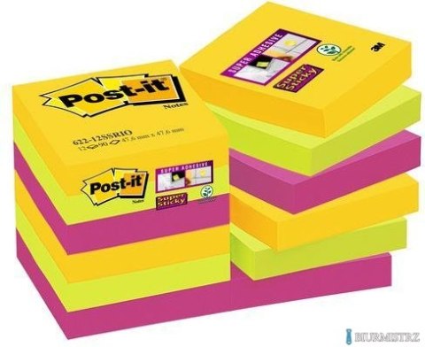 Karteczki samoprzylepne Post-it Super Sticky, blk2761 to samo