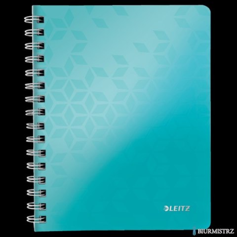 Kołonotatnik LEITZ WOW A5 80k PP kratka turkusowy 46410051