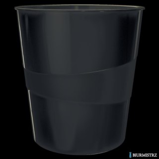 Kosz na śmieci 15L Leitz WOW, czarny 52781095