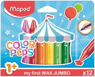 Kredki COLORPEPS świecowe JUMBO 12 kolorów 861311 MAPED