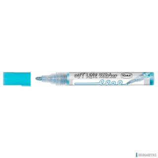 Marker OUTLINE srebrno-niebieski jasny TO-404 Toma