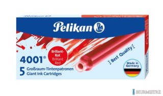 Naboje do piór, długie czerwone 300004109 PELIKAN