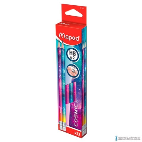 Ołówek z gumką HB COSMIC 851812 MAPED