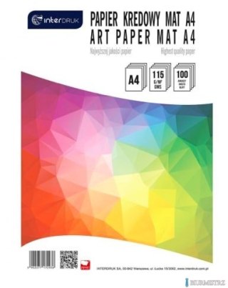 Papier kredowy A4 100ark mat 115g INTERDRUK
