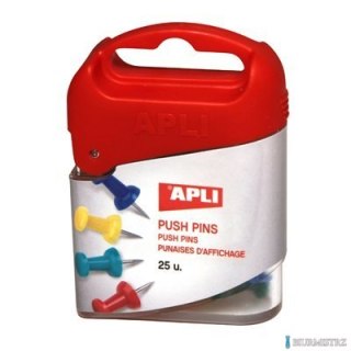 Pinezki do tablic 25szt.APLI 12349 pudełko plastik