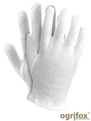 Rękawiczki białe cienkie bawełniane rozmiar 10 OGRIFOX OX-UNDER W 10 norma EN420