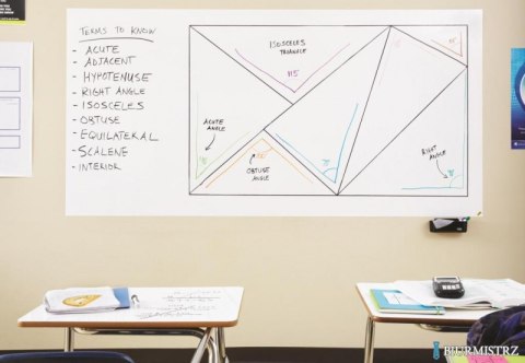 Suchościeralna folia w rolce POST-IT_ Dry Erase (DEF6X4-EU), 122x183cm, biała