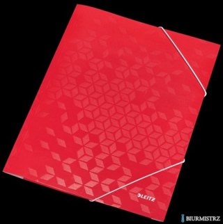 Teczka kartonowa z gumką WOW Leitz, czerwona 39820026