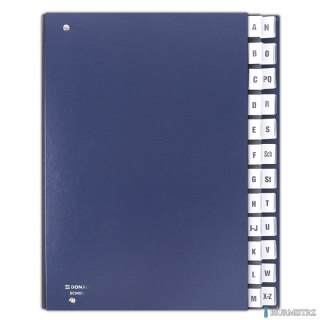 Teczka korespondencyjna DONAU, karton, A4, A-Z, granatowa, 8694001-18