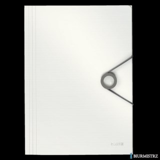 Teczka z gumką PP LEITZ SOLID A4 biała 45631001