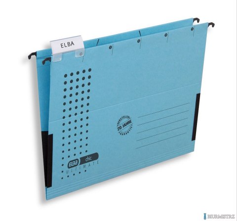 Teczka zawieszana A4 ELBA CHIC ULTIMATE niebieska 100552099 z płóciennymi boczkami