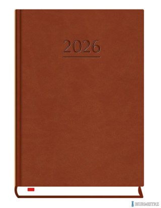 Terminarz Powszechny B6 2026 - ciemno brązowy Michalczyk i Prokop T-200V-S2 kalendarz dzienny