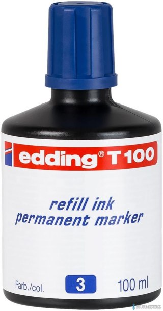 Tusz do markerów permanentnych 100 ml niebieski Edding T100/003/N