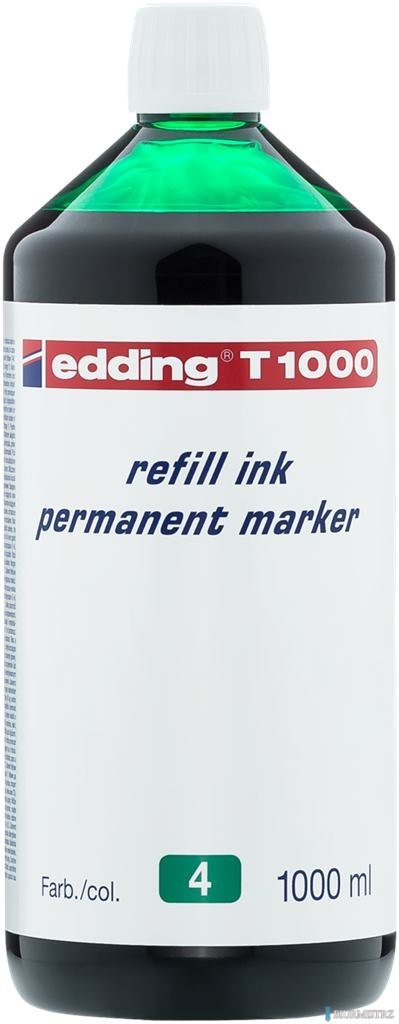 Tusz do markerów permanentnych 1000 ml zielony EDDING T1000/004/ZI