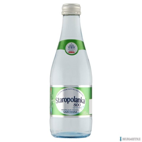 Woda STAROPOLANKA 330ml gazowana szkło zgrzewka 12szt.