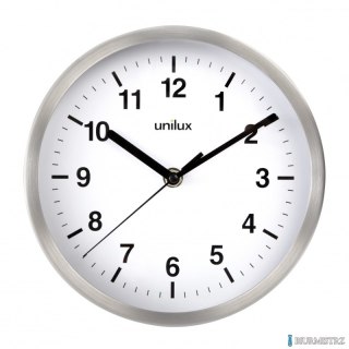 Zegar UNILUX ATTRACTION 22cm metaliczny szary 400094404