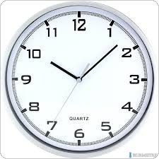 Zegar ścienny plastikowy 25,5 cm, biały z białą tarczą MPM E01.2478.90.A