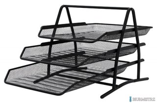 Zestaw 3 szuflad matal siatka czarny KF00823 Q-CONNECT 278X275X350