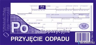 384-8 Przyjęcie odpadu jednopozycyjne Po
