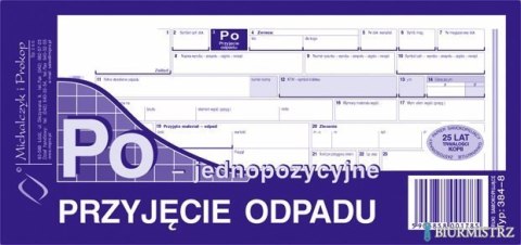 384-8 Przyjęcie odpadu jednopozycyjne Po