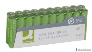 Baterie super-alkaliczne Q-CONNECT AAA, LR03, 1,5V, 20szt. KF10849