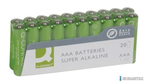 Baterie super-alkaliczne Q-CONNECT AAA, LR03, 1,5V, 20szt. KF10849