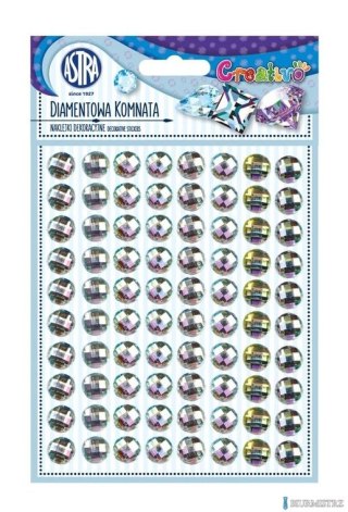 Diamentowa komnata - naklejki dekoracyjne srebrne ASTRA, 335118009