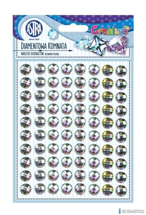 Diamentowa komnata - naklejki dekoracyjne srebrne ASTRA, 335118009