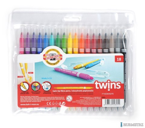 Flamastry dwustronne 18kol.7710/23AH KOH-I-NOOR