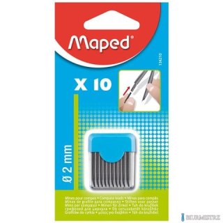 Grafity 2mm wkłady do cyrkla 10 sztuk blister MAPED 134210