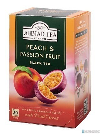 Herbata AHMAD TEA PEACH & PASSION FRUIT 20kopert czarna