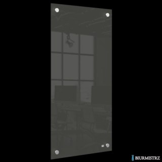Mała podłużna szklana tablica suchościeralna Nobo Home 300x600mm, czarna 1915609