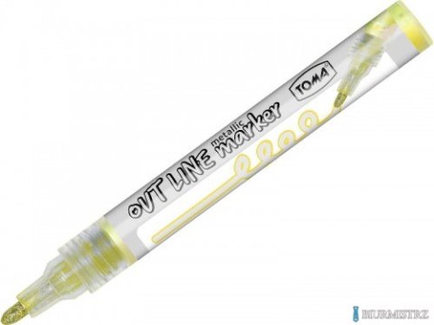 Marker OUTLINE srebrno-żółty TO-404 Toma