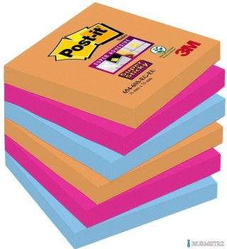 Nowy indeks blk2680 Bloczek samoprzylepny POST-IT_ Super Sticky (654-6SS-EG), 76x76mm, 6x90 kart., bangkok, 3M-70007011870