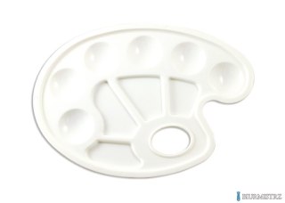 Paletka do mieszania kolorów owalna, 10 przegródek, Happy color HA 3373 0010