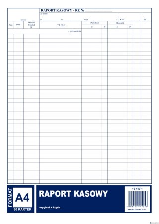 Raport kasowy A4, 80 kartek (1+1), 10-410-1 DOTTS