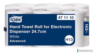 Ręcznik w roli TORK Lotus enMotion do dozowników elektronicznych, (6 rolek), 2 warstwy, makulatura, 143m, system H13 471110