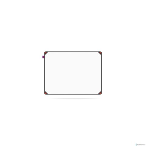 Tablica suchościeralna magnetyczna MemoBe idea EDGE ALL BLACK, powierzchnia biała, rama aluminiowa czarna, 60x45 cm MITM060045.0