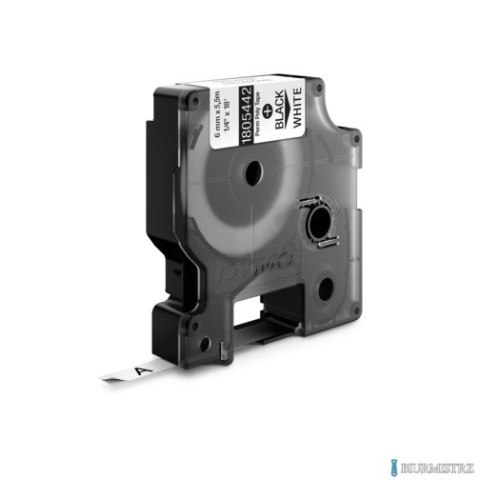 Taśma poliestrowa RHINO trwała 6mm czarna na białym 1805442 DYMO