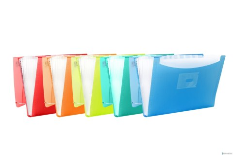 Teczka harmonijkowa Urban A4+ 8 przegródek przejrzysty (10szt.) mix 400147019 OXFORD