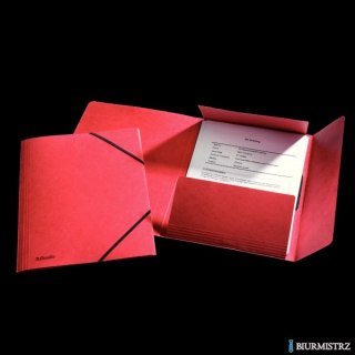 Teczka kartonowa z gumkami ESSELTE czerwona 26593