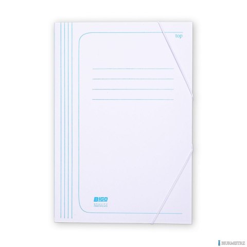 Teczka na gumkę biała A4 biały 320-350g [mm:] 320x220 Bigo (25 sztuk) (0006) 16377