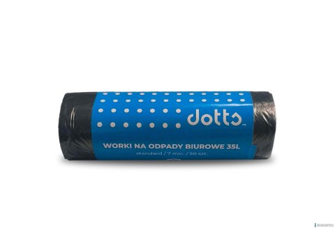 Worki na śmieci 35l 50szt. DOTTS standard (HDPE) 7mic czarne