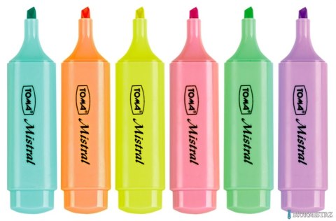 Zakreślacz MISTRAL, szeroka końcówka 1-5mm, pomarańczowy TO-334 Toma