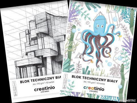 Blok techniczny Top 2000 Creatinio A4 10 kartek 170 g biały 400176667