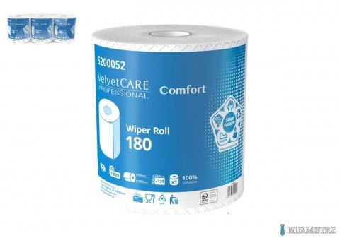 Czyściwo przemysłowe celuloza, 2 warstwy, białe, 180m - 720 listków (1szt) VELVET PROFESSIONAL Comfort 5200052