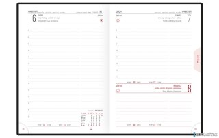 Kalendarz A5 STANDARD książkowy (KS1), 15 - grafit fabric 2024 TELEGRAPH