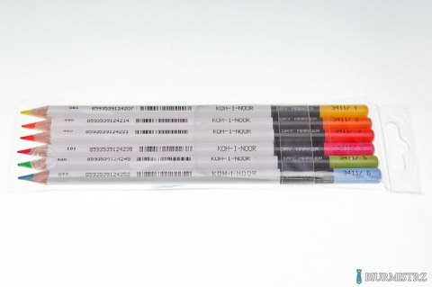 Kredka NEONOWA 6kol. 3415 AST* KOH-I-NOR