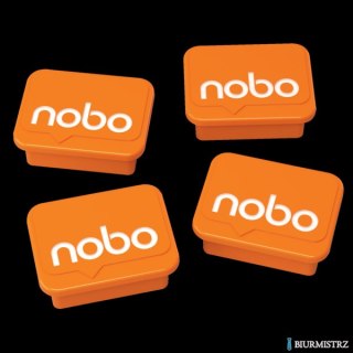 Magnesy Nobo do tablic suchościeralnych, pomarańczowe 4 szt. 1905327