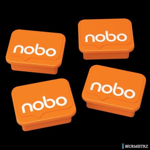 Magnesy Nobo do tablic suchościeralnych, pomarańczowe 4 szt. 1905327